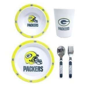  Green Bay Packers NFL Childrens 5 Piece Dinner Set by 