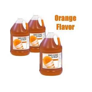 Orange Snow Cone Syrup (1 Gallon) 6404  Grocery & Gourmet 