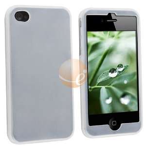 Compatible With Apple iPhone 4 Smartphone Clear White Premium Soft 