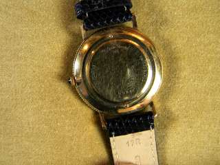 14K Gold Lucien Piccard Watch with Lizard Band  