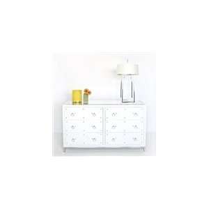  Studly White Lacquer Studded Dresser by Worlds Away STUDLY 