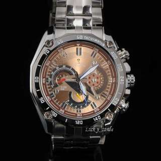 2011 Fashion Mens Steel Band Japan Quartz Wrist Watch  