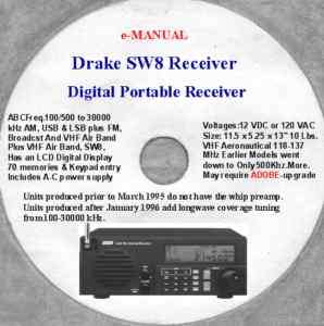DRAKE SW 8 LCD AM/FM/SW/AIR, Shortwave & VHF Air, Drake Receiver 