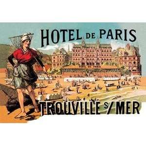  Paper poster printed on 12 x 18 stock. Hotel de Paris 