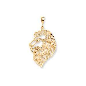  10k Solid Diamond Cut Lions Head Charm West Coast Jewelry 