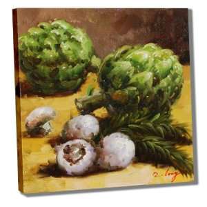  Artichoke & Mushrooms by D. Long (14x14)