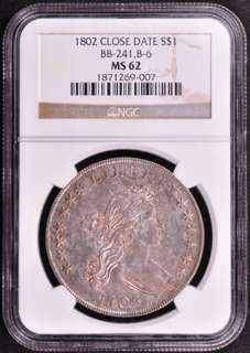 1802 BUST $1 NGC MS 62  