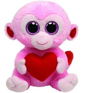  Ty Beanie Boos Julep Pink Monkey with Heart Toys & Games