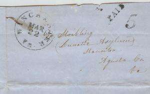 WINCHESTER Va. 1851 letter to Stribbling Lunatic Asyl  