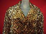 Exotic Animal Spotted Leopard Print Baby Soft Fur Vintage Coat XL 1X 