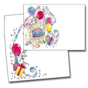 Birthday Party Invitation with Coordinating Envelope   Package of 25