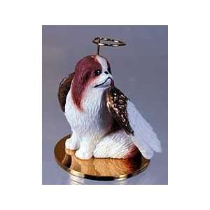 Japanese Chin Christmas Angel Ornament   Red