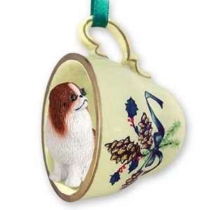 Japanese Chin Teacup Christmas Ornament