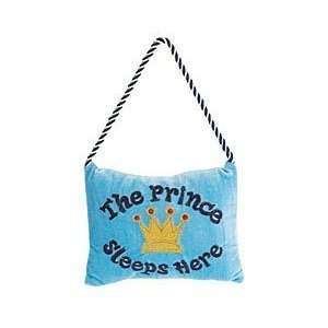  The Prince Sleeps Here Blue Door Hanging Pillow   For a 