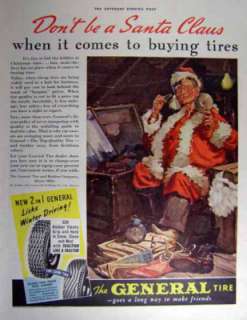 1940 General tire  Dont be a Santa Claus AD  