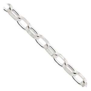    Sterling Silver Solid Polished Fancy Link Necklace 20 Jewelry