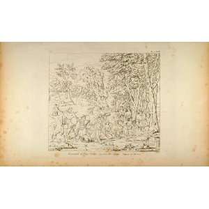  1845 Engraving Giovanni Bellini Feast of the Gods Myth 