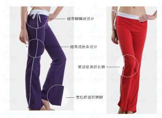 YOGA Pants Basic Long Fitness Foldover Flare Leg Fitness pants / dance 