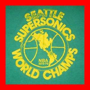 VTG 1979 SEATTLE SUPERSONICS CHAMPS T SHIRT NBA sonics  