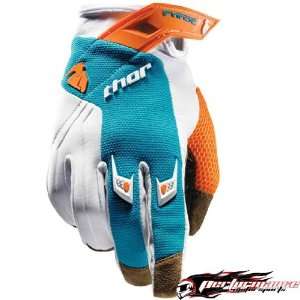  THOR S8 MX PHASE TEAL/WHITE SMALL/SM YOUTH GLOVES 