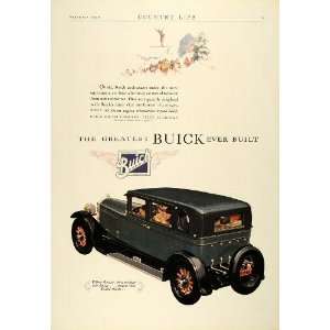 1927 Ad Antique Buick Automobile Downhill Snow Skiing Jumping Flint 