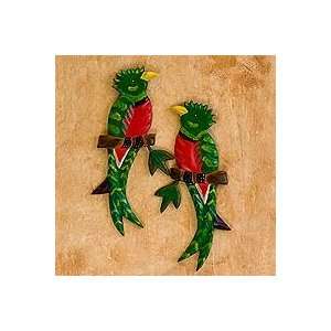  NOVICA Pinewood wall sculptures, Quetzal Birds (pair 