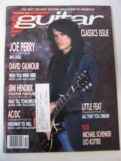 Guitar Magazine 1989 October Joe Perry Jimi Hendrix  