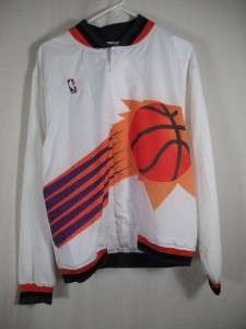   Suns NBA Training Warm Up Jacket White Throwback Vintage 1990s Mens M