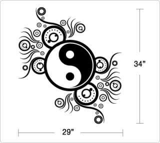 BIG YING YANG   Vinyl Art Wall Decals Stickers Large  