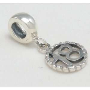 B26 Sterling Silver Dangle 18 Years Old Bead/charm/pendant Fit Pandora 