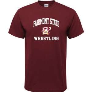   Fighting Falcons Maroon Wrestling Arch T Shirt