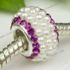 1x authentic pearls cz crystal 925 silver charm beads $ 5 99 