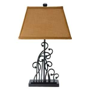  Pack of 2 Twisting Stem Table Lamps with Rectangular 