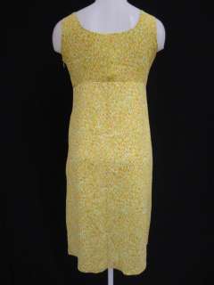 LIZ LANGE Maternity Yellow Floral Sleeveless Tank Mini Dress Sz 1 