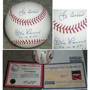 Yogi Berra Don Larsen Signed Dated Baseball  Sports 