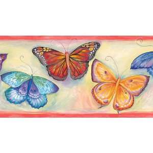  Terracotta Butterfly Breezes Wallpaper Border Baby