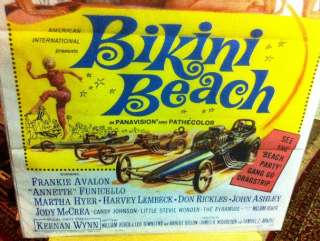 1964 BIKINI BEACH VINTAGE MOVIE POSTER FRANKIE AVALON ANNETTE 