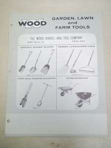Vtg Wood Shovel & Tool Company Catalog~Rakes/Forks/Wheelbarrows/Hoes 
