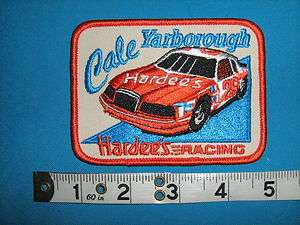 rare CALE YARBOROUGH HARDEES RACING Patch NASCAR  