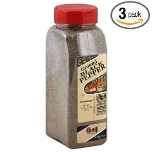 Spice Supreme Black Pepper, Ground, 16 Ounce (Pack of 3)  