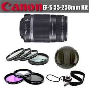  Canon EF S 55 250mm Lens Plus Proffesional Filter set 