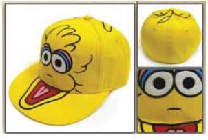    Sesame Street Big Bird Yellow Flat Bill Flex Cap Clothing