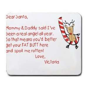  Dear Santa Letter Spoil Victoria Rotten Mousepad Office 
