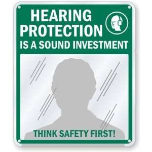   Investment, Think Safety First Engineer Grade Sign, 19 x 16 Office