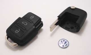   Car Remote Flip Key Shell Case For VW Golf Passat Polo Bora 3 Buttons