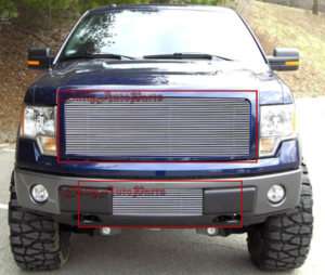 2009 2010 2011 Ford F 150 FX4 Front Grill Aluminum Billet Grille Combo 