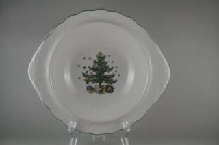   Happy Holidays Christmas Tree Large Oval Vegetable Serving Bowl  