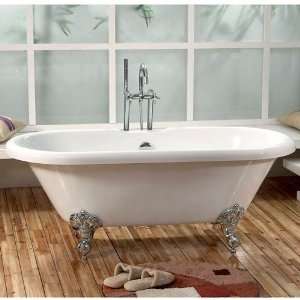  66 Acrylic Double Ended Clawfoot Tub (White Imperial Feet 