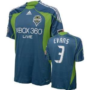 Brad Evans Game Used Jersey Seattle Sounders #3 Short Sleeve Away 