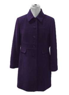    Purple Larry Levine Wool Pea Coat (on closeout sale) Clothing